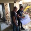 Unser Bauleiter Werner Adler in Aktion 